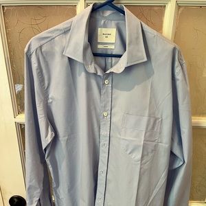 Mens Billy Reid blue dress shirt; never worn; size 16.5